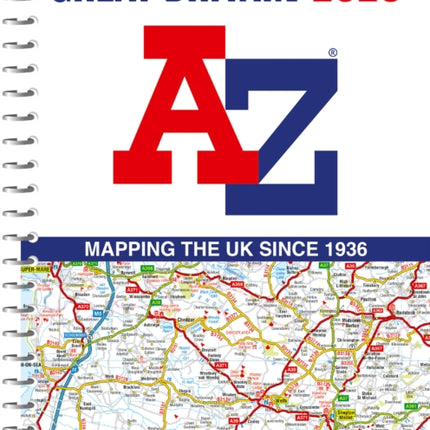 Great Britain AZ Handy Road Atlas 2025 A5 Spiral