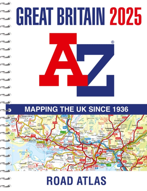 Great Britain AZ Road Atlas 2025 A4 Spiral