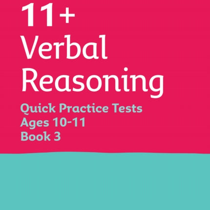 11 Verbal Reasoning Quick Practice Tests Age 1011 Year 6 Book 3