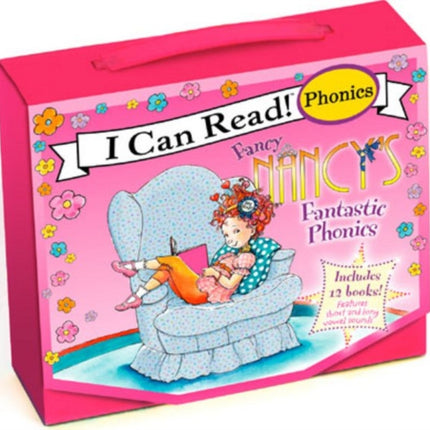 Fancy Nancy's 12-Book Fantastic Phonics Fun!: Includes 12 Mini-Books Featuring Short and Long Vowel Sounds