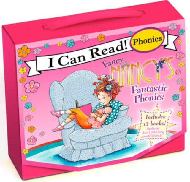 Fancy Nancy's 12-Book Fantastic Phonics Fun!: Includes 12 Mini-Books Featuring Short and Long Vowel Sounds