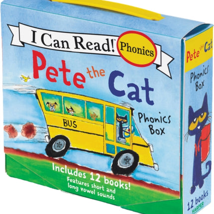 Pete The Cat Phonics Box: Includes 12 Mini-Books Featuring Short and Long Vowel Sounds