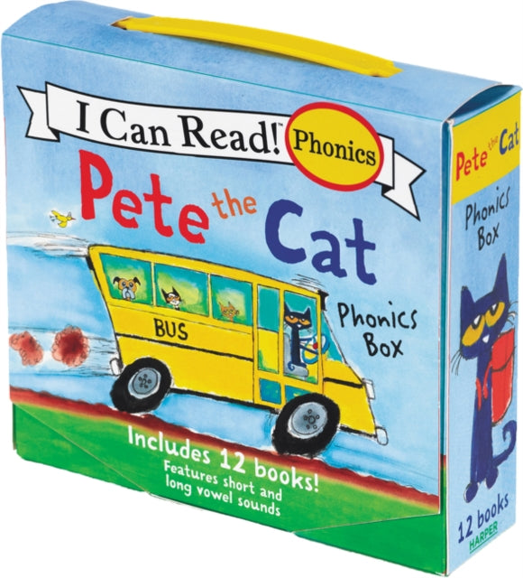 Pete The Cat Phonics Box: Includes 12 Mini-Books Featuring Short and Long Vowel Sounds