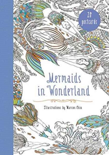 Mermaids in Wonderland 20 Postcards: An Interactive Coloring Adventure for All Ages