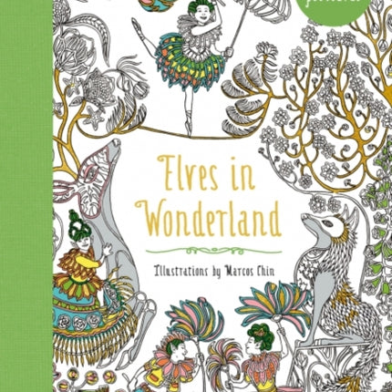 Elves in Wonderland 20 Postcards: A Coloring Book