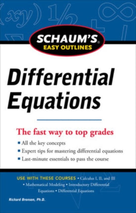 Schaum's Easy Outline of Differential Equations, Revised Edition