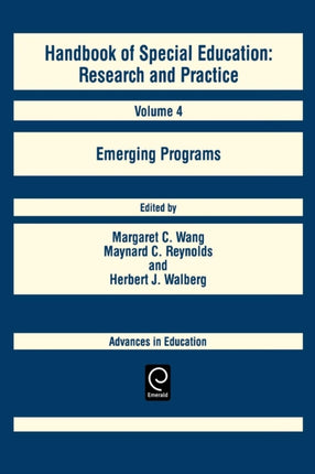 Handbook of Special Education: Emerging Programs