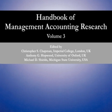 Handbook of Management Accounting Research