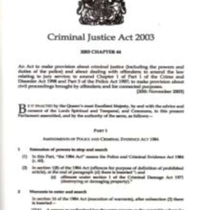 Criminal Justice Act 2003