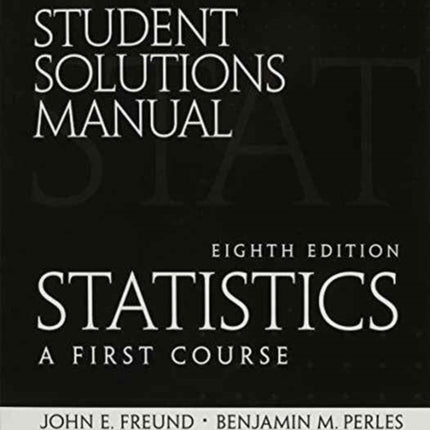 student Solutions Manual for Statistics