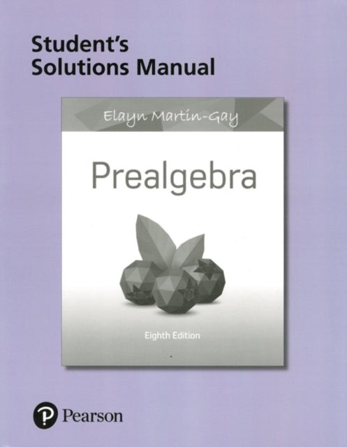 Student Solutions Manual for Prealgebra