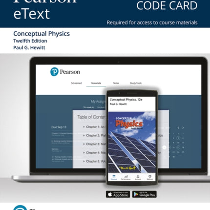 Pearson eText Conceptual Physics  Access Card