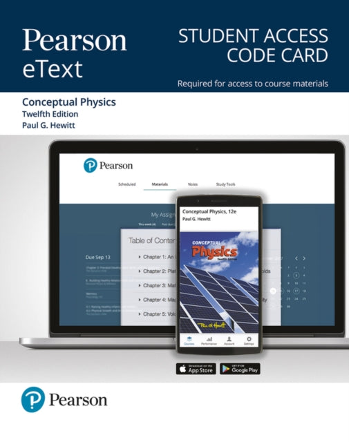 Pearson eText Conceptual Physics  Access Card