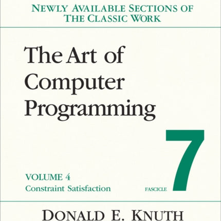 Art of Computer Programming Volume 4 Fascicle 7