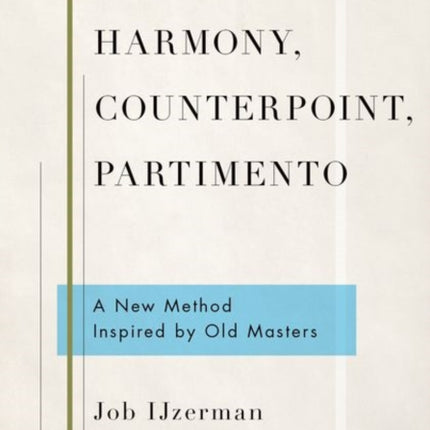 Harmony Counterpoint Partimento A New Method