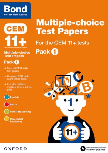 Bond 11+: Multiple-choice Test Papers for the CEM 11+ Tests Pack 1: Ready for the 2024 exam