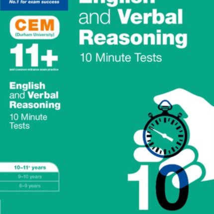 Bond 11+: English & Verbal Reasoning: CEM 10 Minute Tests: Ready for the 2024 exam: 10-11 years