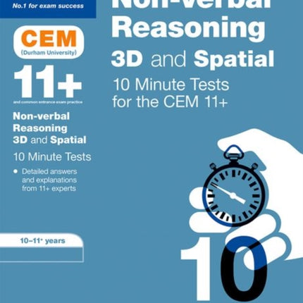 Bond 11+: CEM 3D Non-Verbal Reasoning 10 Minute Tests: Ready for the 2024 exam: 10-11 Years