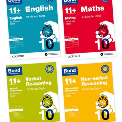 Bond 10 Minute Tests 10-11+ years Pack: Ready for the 2024 exam