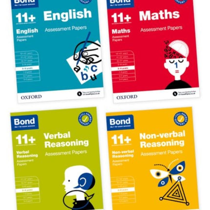 Bond 11+: Bond 11+ English, Maths, Non-verbal Reasoning, Verbal Reasoning Assessment Papers 8-9 years Bundle