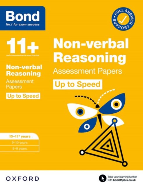 Bond 11+: Bond 11+ Non-verbal Reasoning Up to Speed Assessment Papers with Answer Support 10-11 years: Ready for the 2024 exam