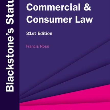 Blackstone's Statutes on Commercial & Consumer Law