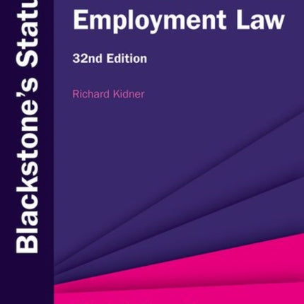 Blackstone's Statutes on Employment Law