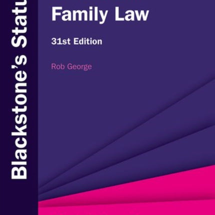 Blackstones Statutes on Family Law