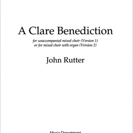 A Clare Benediction