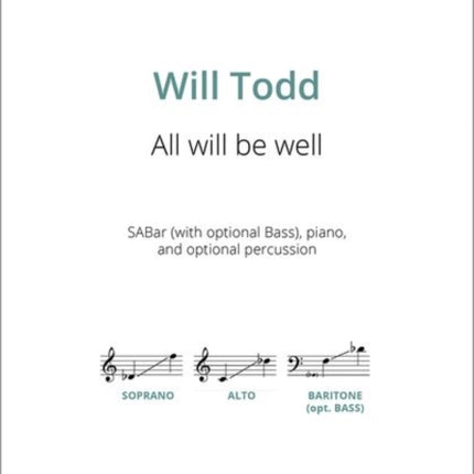 All will be well Vocal score SABar