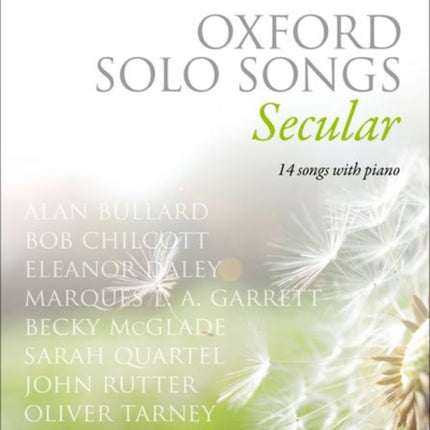 Oxford Solo Songs Secular