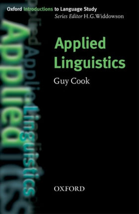 Applied Linguistics Oxford Introduction to Language Study Series
