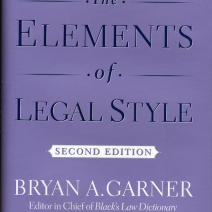 The Elements of Legal Style