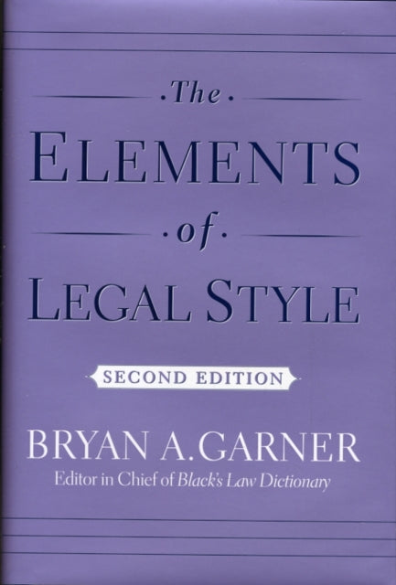 The Elements of Legal Style