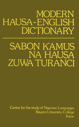 Modern HausaEnglish Dictionary