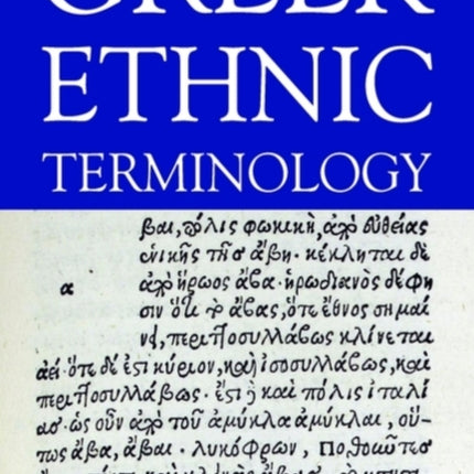 Greek Ethnic Terminology
