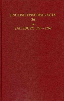 English Episcopal Acta 36 Salisbury 12291262