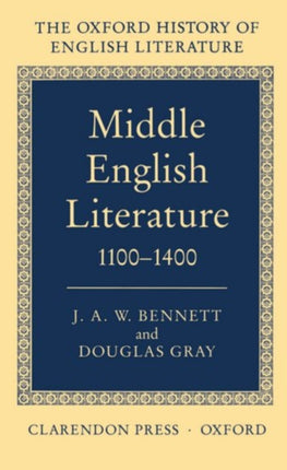 Middle English Literature 11001400 Oxford History of English Literature