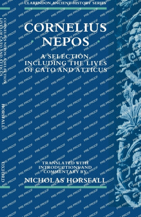 NEPOS SELECTION CATO CAHSC C Clarendon Ancient History Series