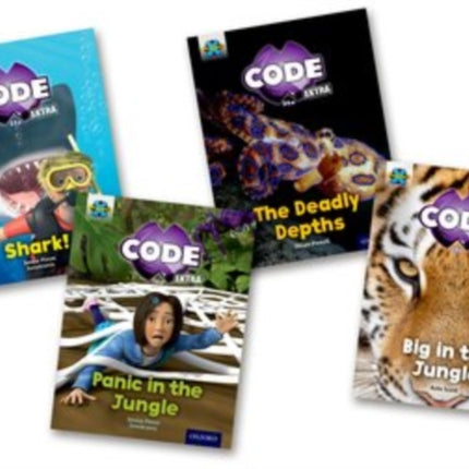 Project X CODE Extra: Green Book Band, Oxford Level 5: Jungle Trail and Shark Dive, Mixed Pack of 4