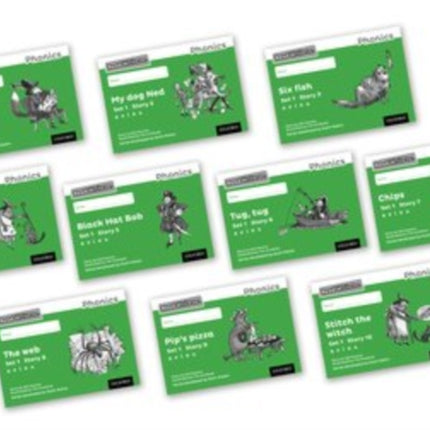 Read Write Inc. Phonics: Green Set 1 Core Black & White Storybooks (Mixed Pack of 10)