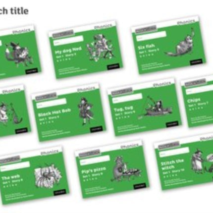 Read Write Inc. Phonics: Green Set 1 Core Black & White Storybooks (Pack of 100)