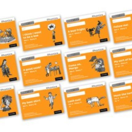 Read Write Inc. Phonics: Orange Set 4 Core Black & White Storybooks (Mixed Pack of 12)