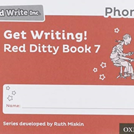 Read Write Inc. Phonics: Get Writing! Red Ditty Book 7 Pack of 10