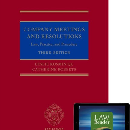 Company Meetings and Resolutions Digital Pack Law Practice and Procedure