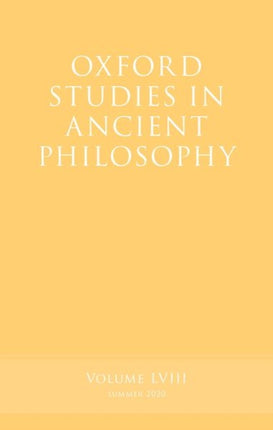 Oxford Studies in Ancient Philosophy, Volume 58