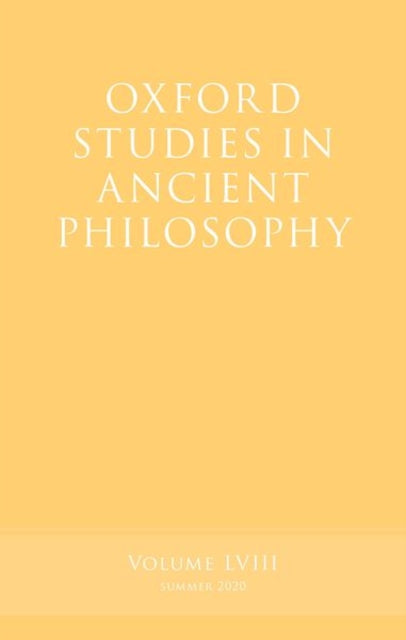 Oxford Studies in Ancient Philosophy, Volume 58