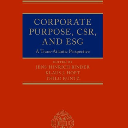 Corporate Purpose CSR and ESG