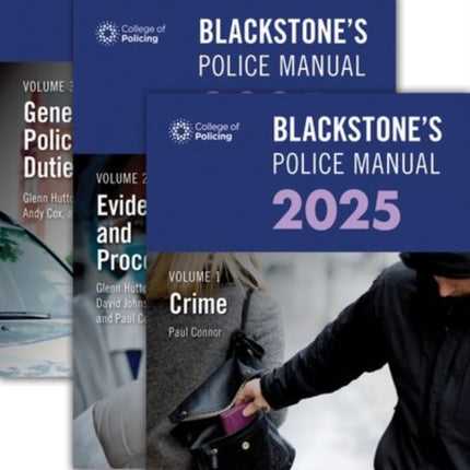 Blackstones Police Manuals 2025 Three Volume Set
