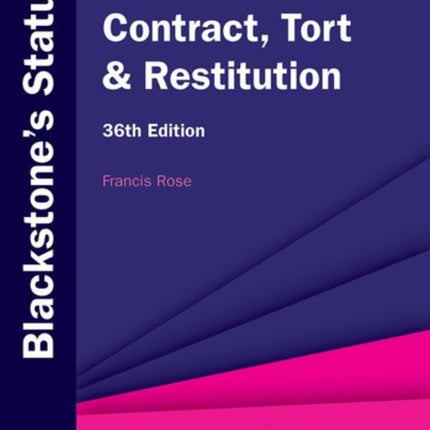 Blackstones Statutes on Contract Tort